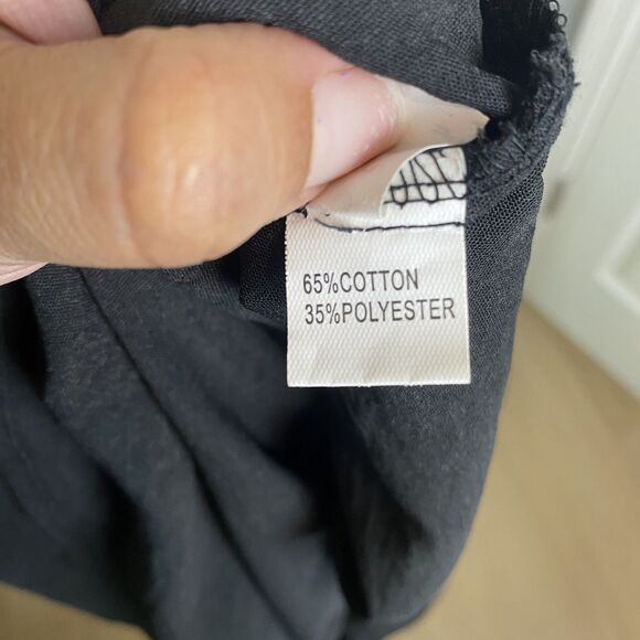 Annva Black Ruffle-Sleeve V-Neck Blouse, Size S - Picture 7 of 7